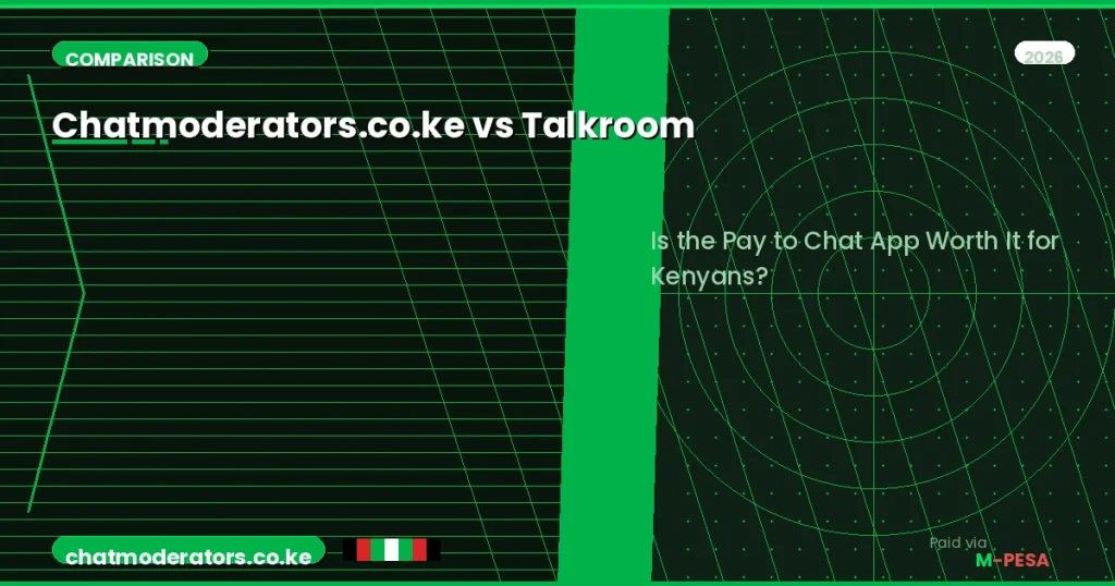 ChatModerators.co.ke vs. Talkroom: Is the "Pay-to-Chat" App Worth it for Kenyans?