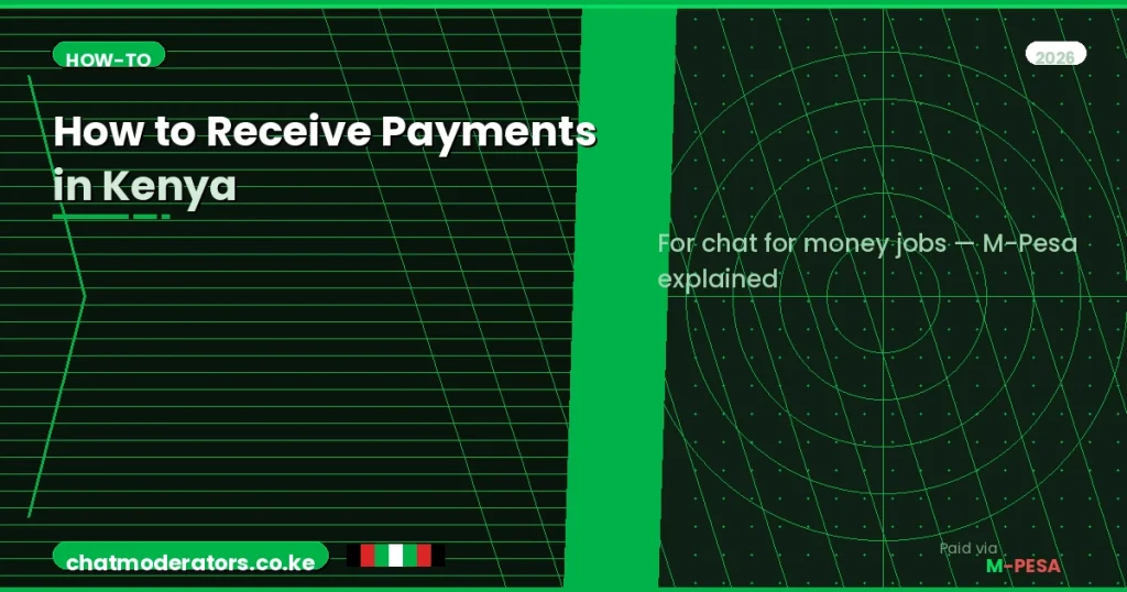 How to Receive Payments in Kenya for Chat for Money Jobs in Kenya